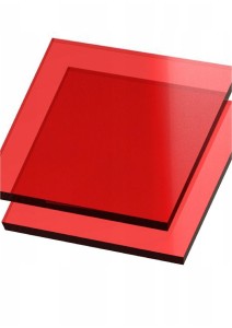 PMMA kolor płyta 3mm czerwony transparentny