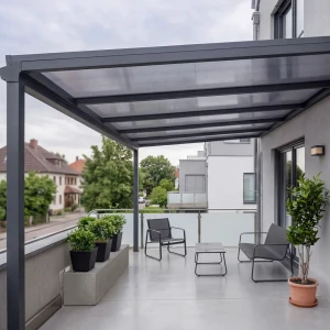 Poliwęglan lity antracytowy 8 mm 2100 × 4500 mm UV – płyta na zadaszenie